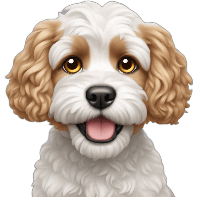 Angry white cavapoo emoji