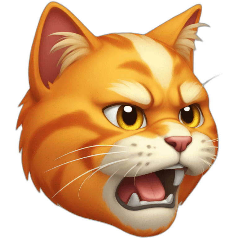 angry orange cat emoji