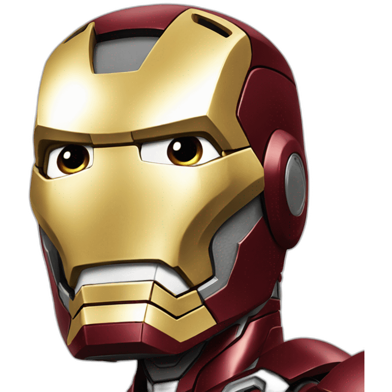 Iron man very surprised with his mouth open emoji