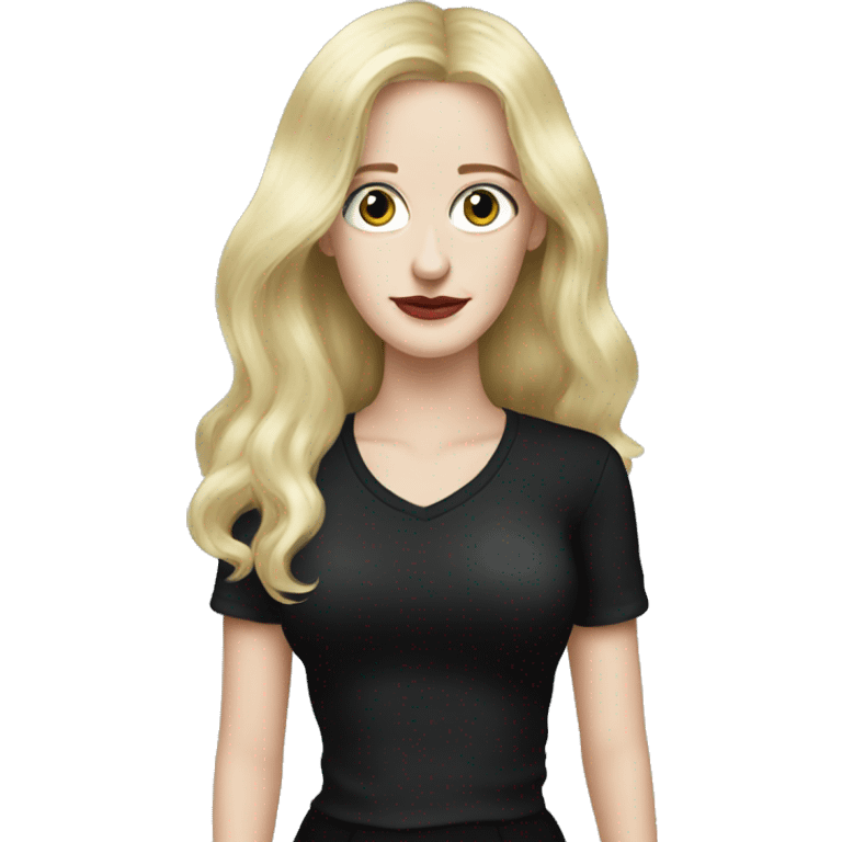 Eva Green with blonde hair in black shirt emoji