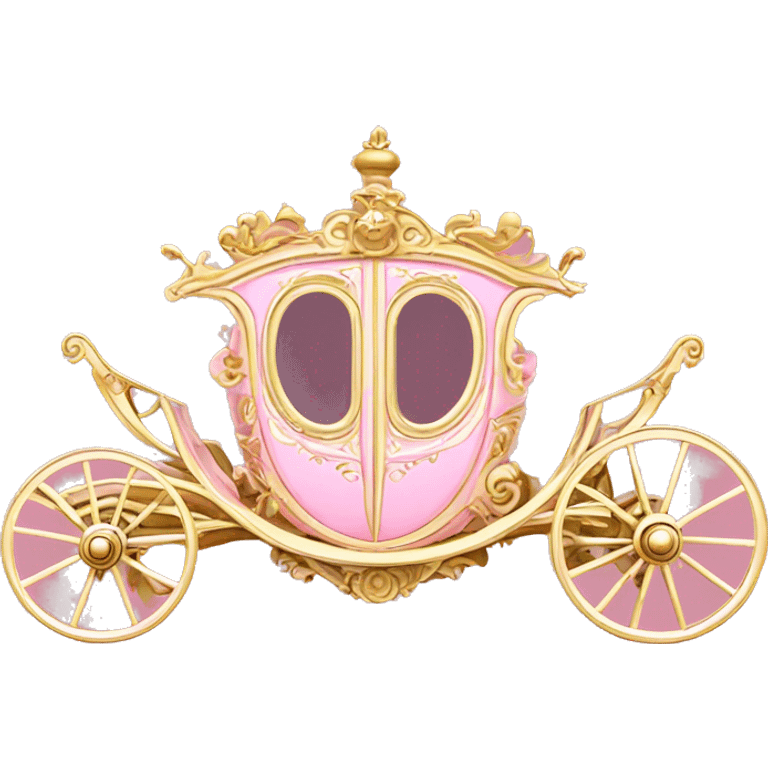 Pink and gold rococo royal carriage  emoji