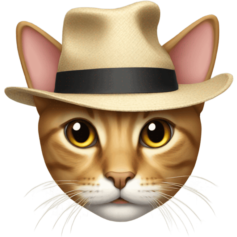 Cat wearing a hat emoji