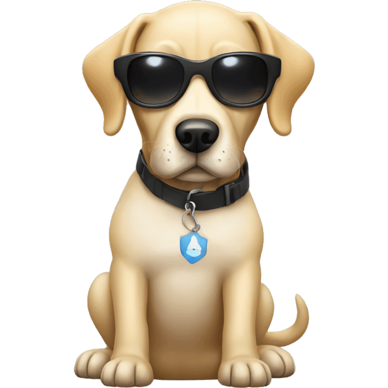 Lab dog with sunglasses  emoji