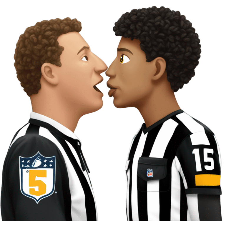 patrick mahomes kissing a referee emoji