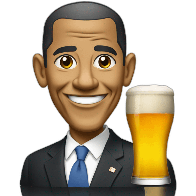 barak obama biere emoji