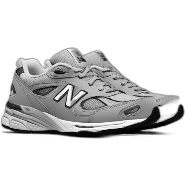 new balance 990v4 in grey but just one of the shoes emoji