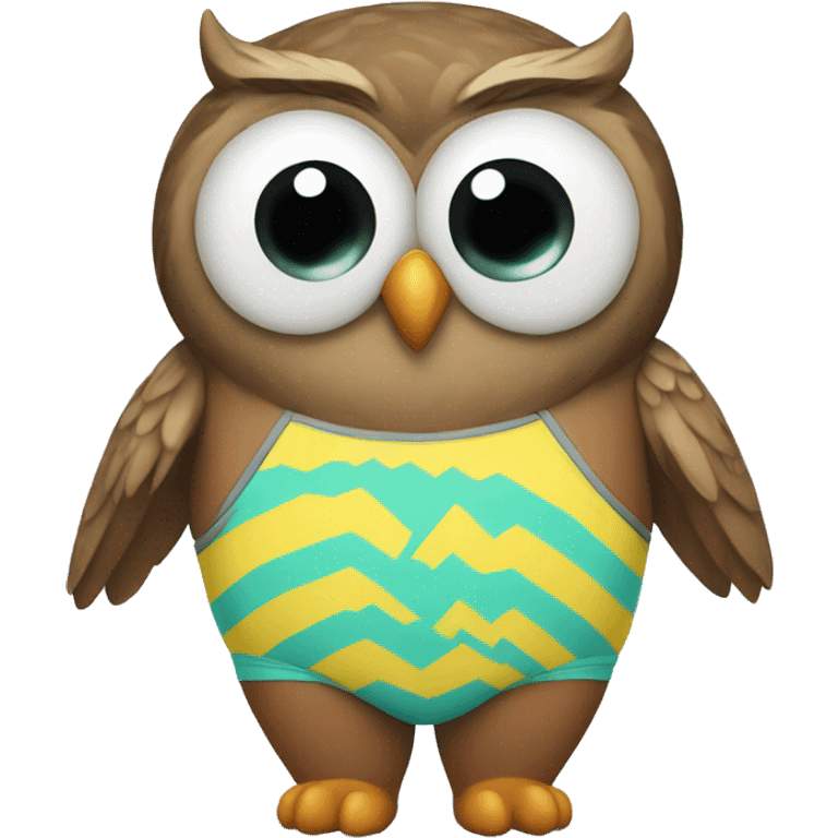 Owl in a swimsuit  emoji