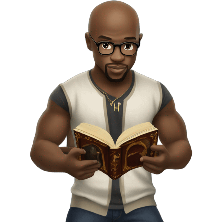 Floyd mayweather reading Harry Potter book emoji