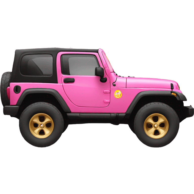 pink and gold jeep emoji