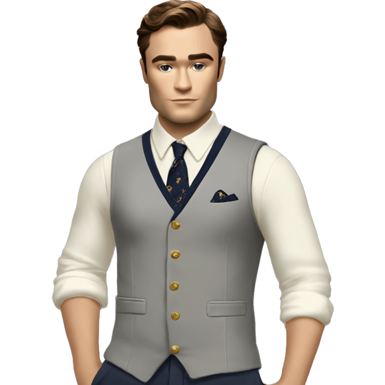 Chuck bass ralph lauren polo vest emoji