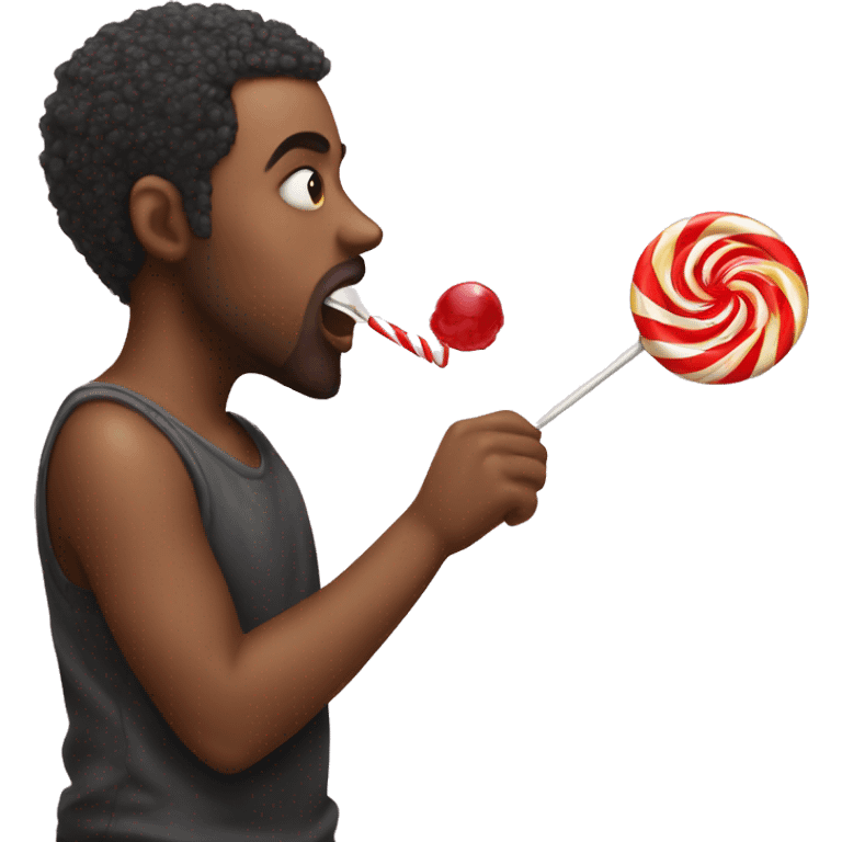 Sucking on an lollipop  emoji