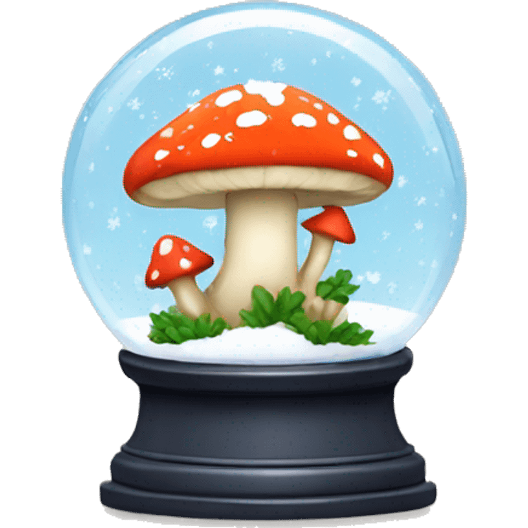 Mushroom snow globe  emoji