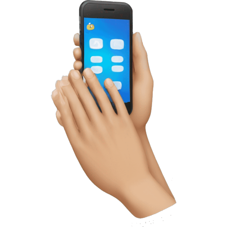 mano con telefono en la mano emoji