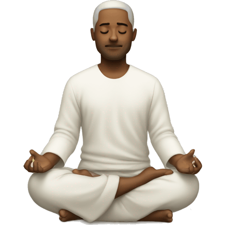 hombre meditando emoji