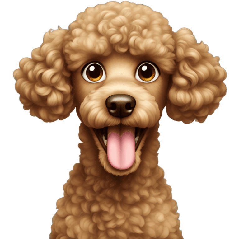 Light brown poodle with fangs emoji