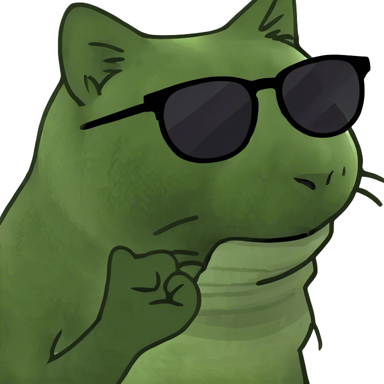 Cat with sunglasses emoji