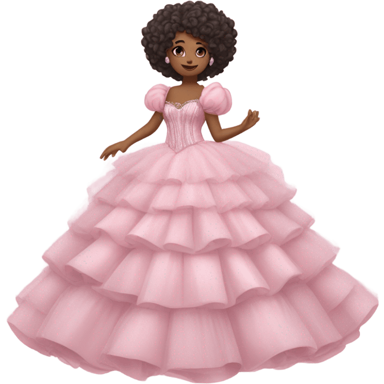 Soft fluffy pink princess dress emoji