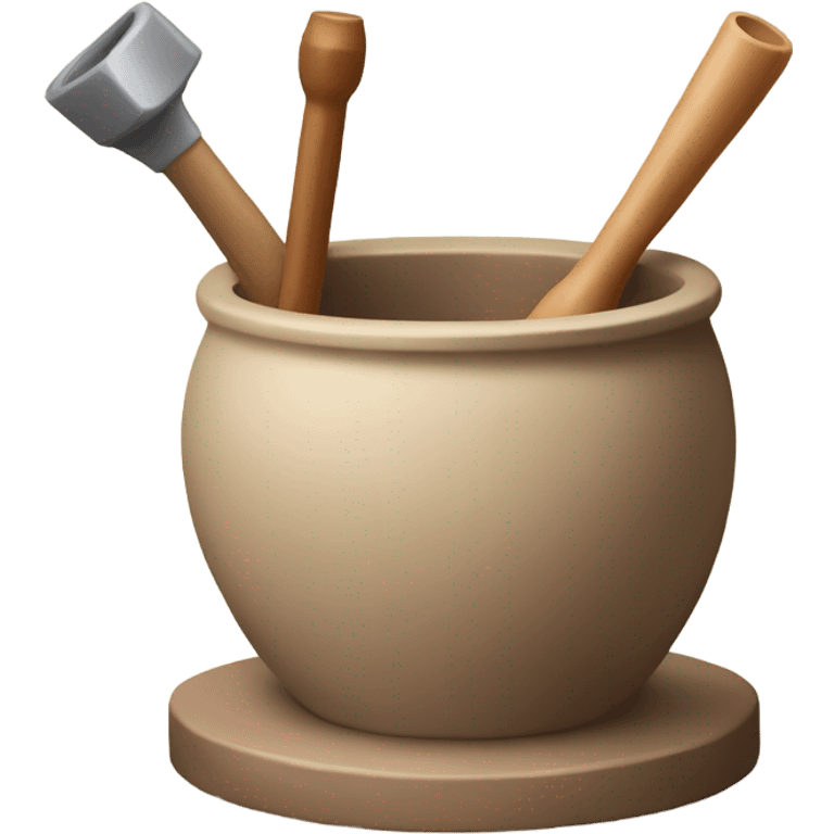 Pottery wheel and potter mug emoji