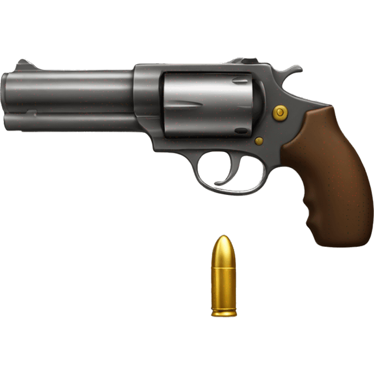 Bullet with golden pistol emoji