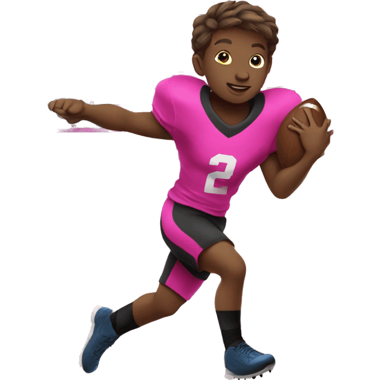 Flag football pink emoji