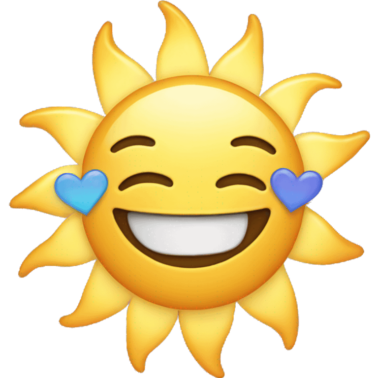 Sun with hearts emoji