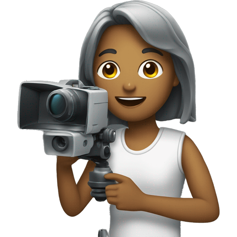 Una persona con una cámara grabando  emoji