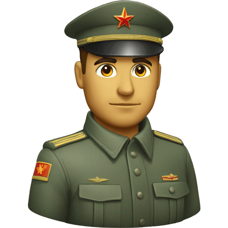 ussr soldier serious with takes emoji