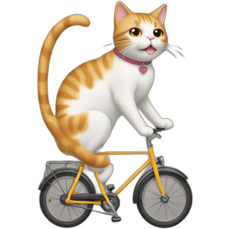 cat in a bicicle emoji