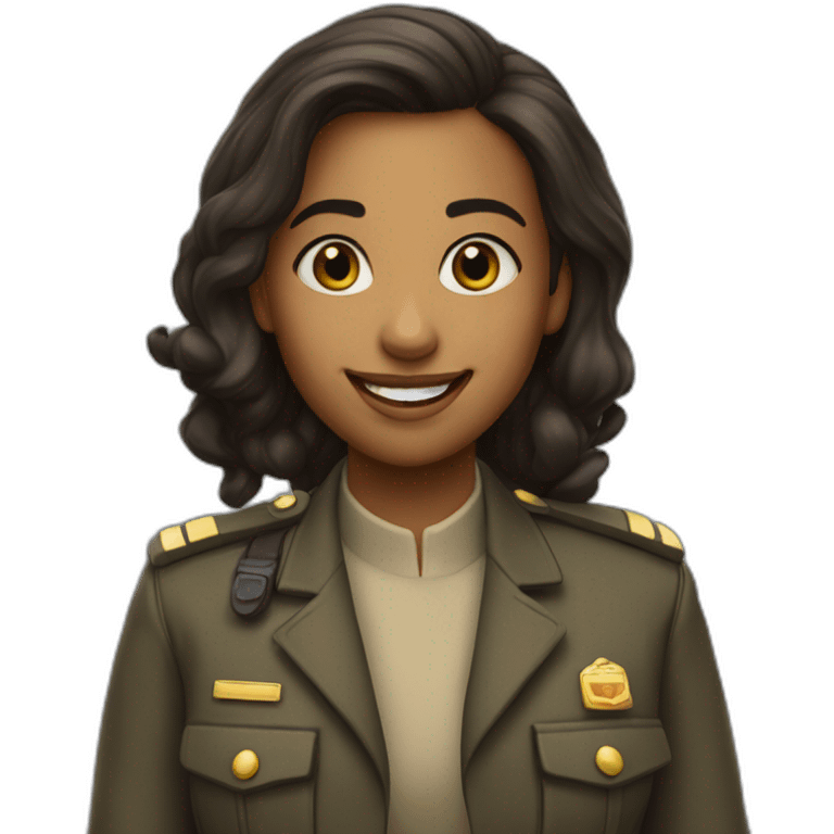 Lieutenant abadin, is a young girl that always is smailing emoji