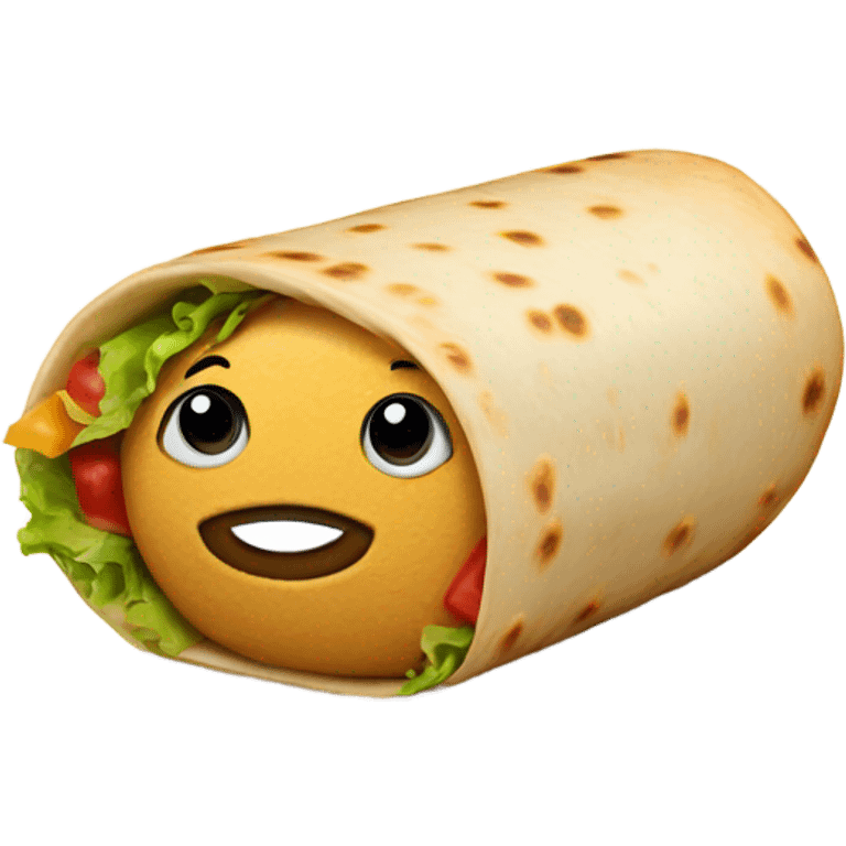 Burrito with a top hat emoji