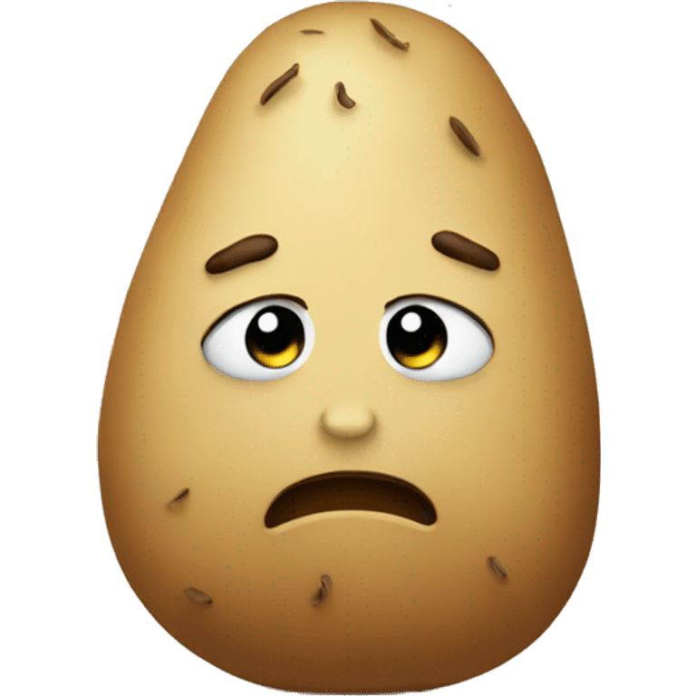 Sad potato emoji