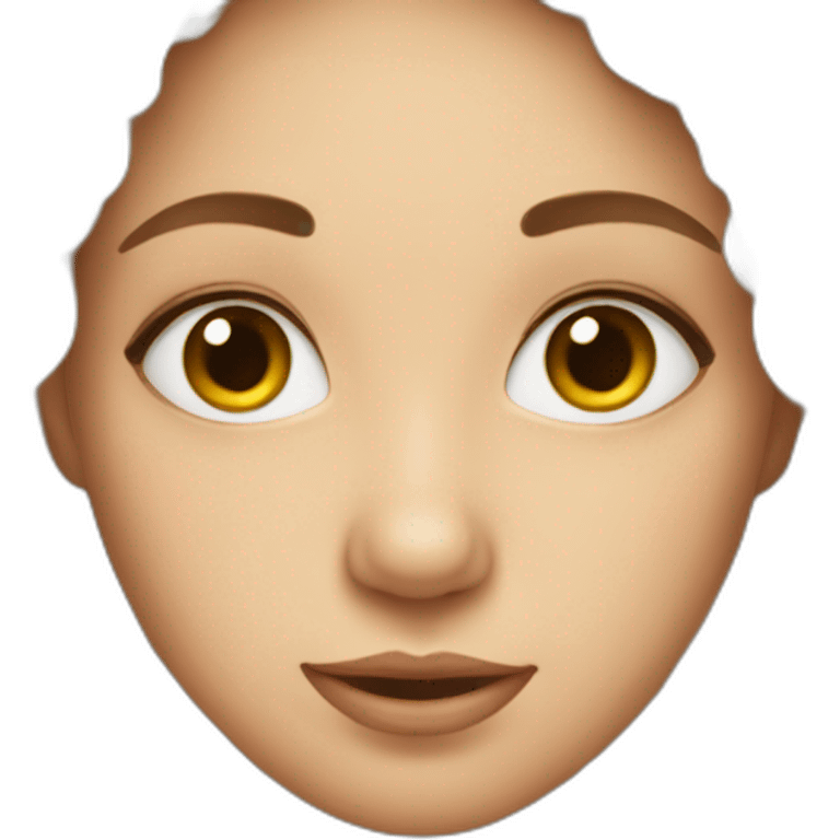 Fille sans cheveux emoji