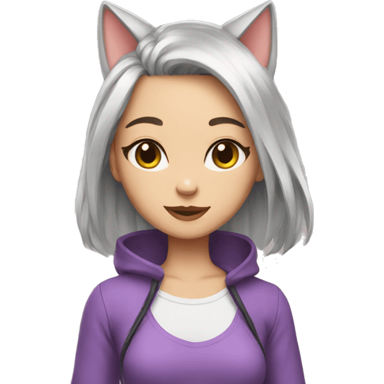 Cat girl emoji