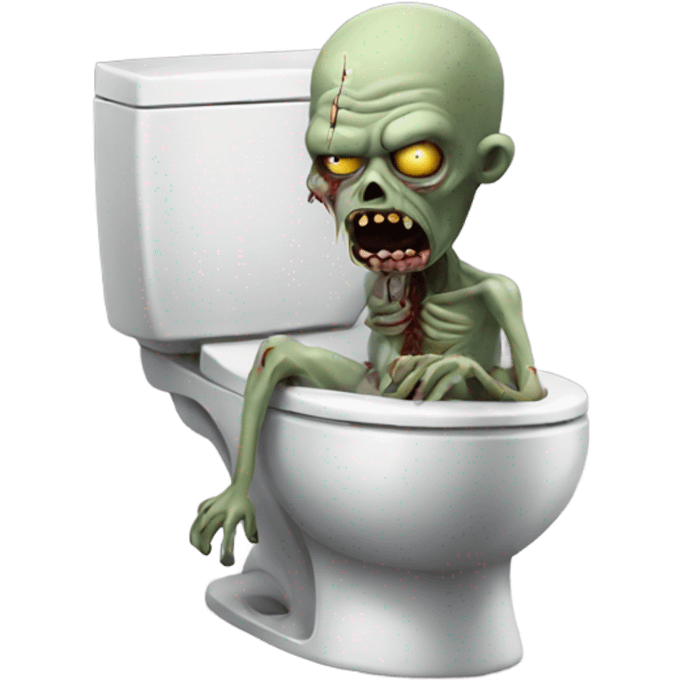 Zombie in a toilet emoji