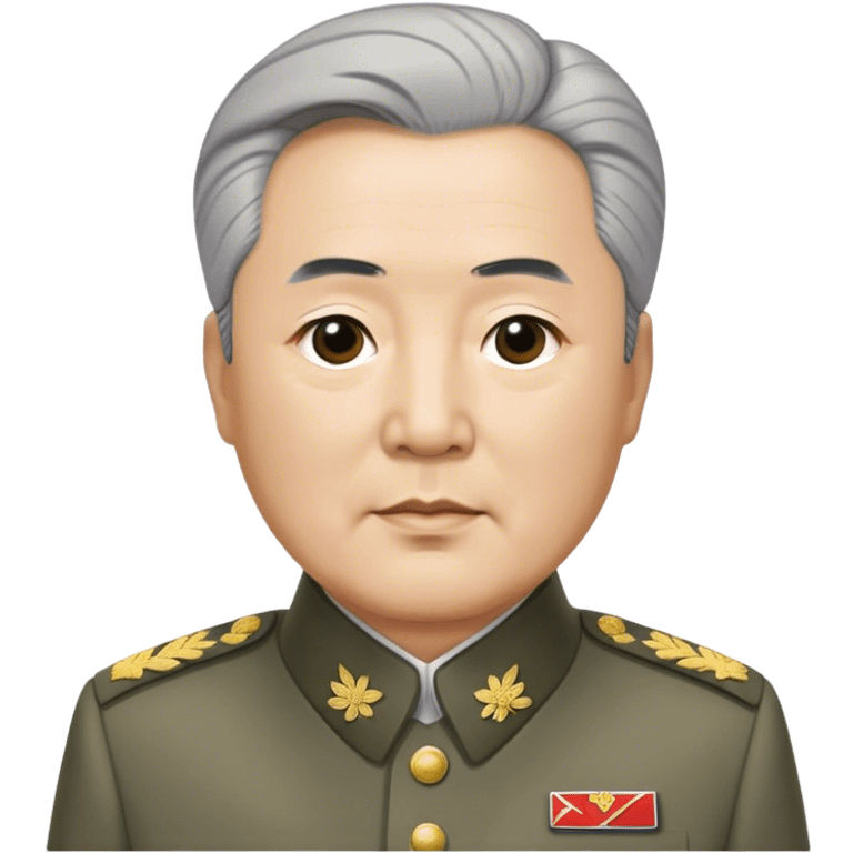 Grey haired general Kim il sung wearing mao suit emoji