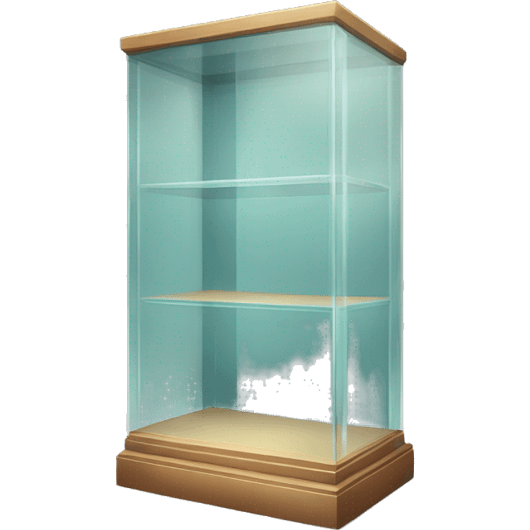 Vitrine, Glass box with nothing inside it. Glass Box. emoji