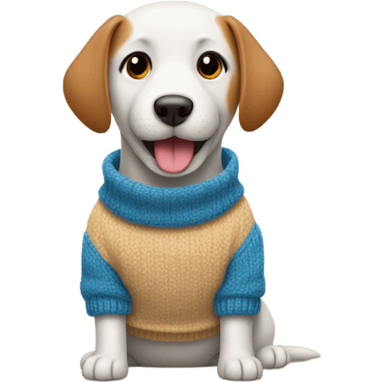 Dog wearing a jumper  emoji