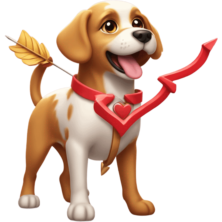 Cupid dog emoji