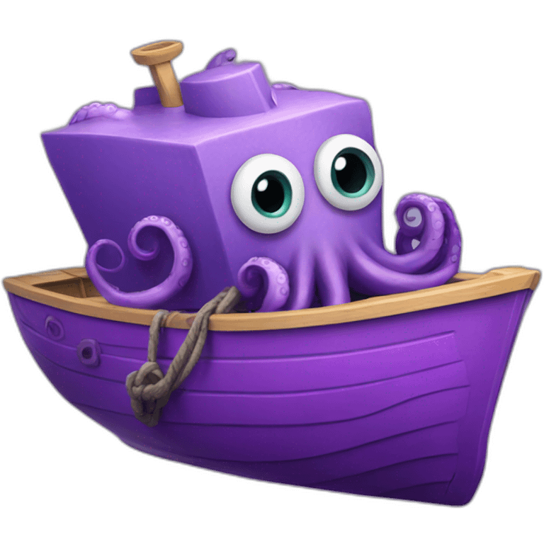 purple octopus crush boat emoji