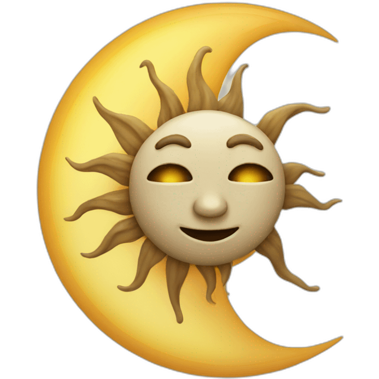 Sun moon emoji