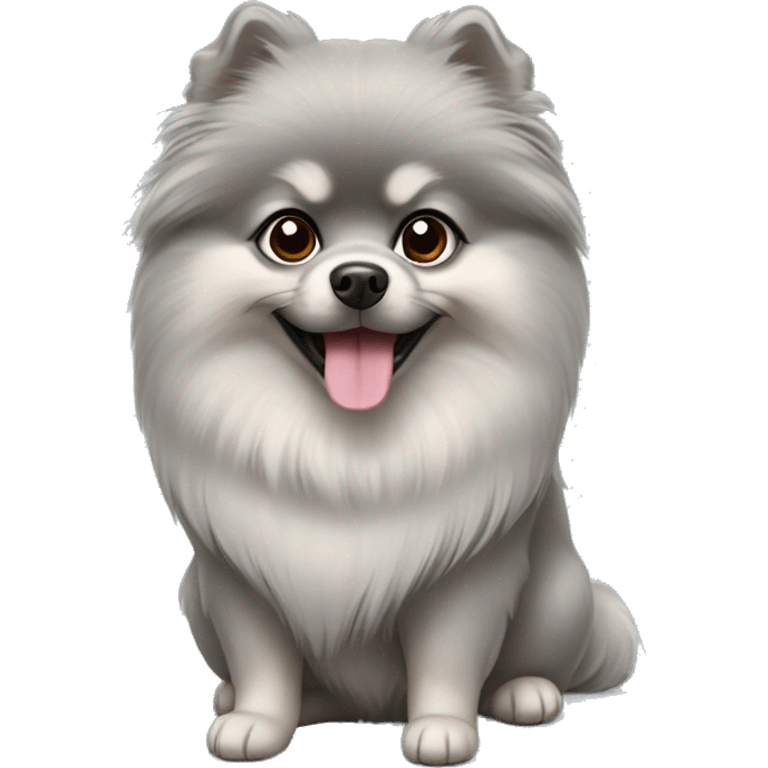 Grey Pomeranian  emoji