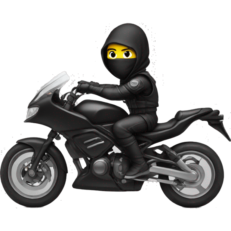 Ninja with Motorcycle emoji