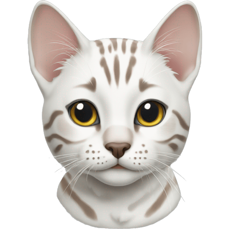 white bengal cat emoji