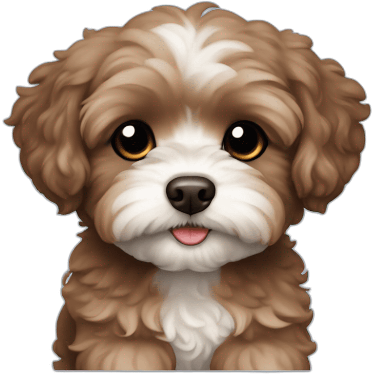 Brown shihpoo puppy emoji