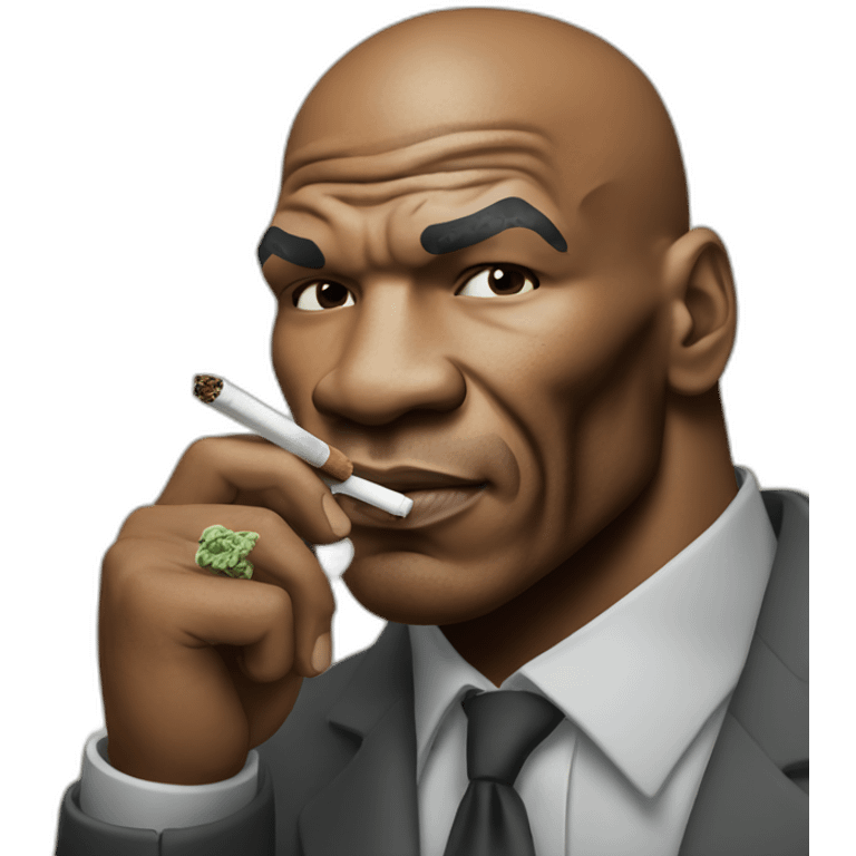 mike tyson smoking weed emoji