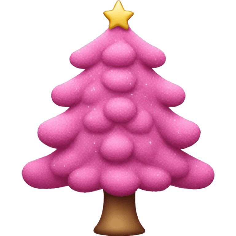 Pink Christmas tree emoji