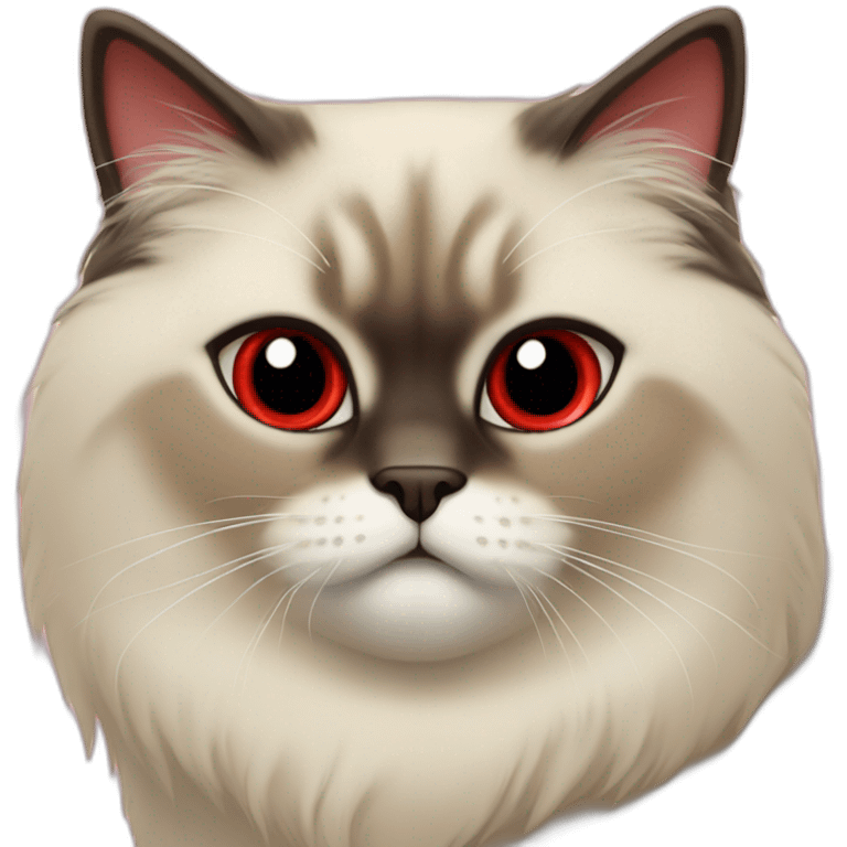 Himalayan cat in red heart emoji