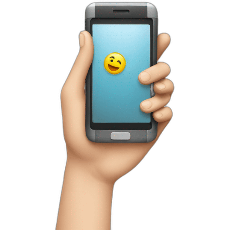 mobile in hand emoji