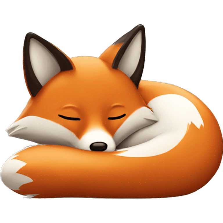 fox curled up  emoji