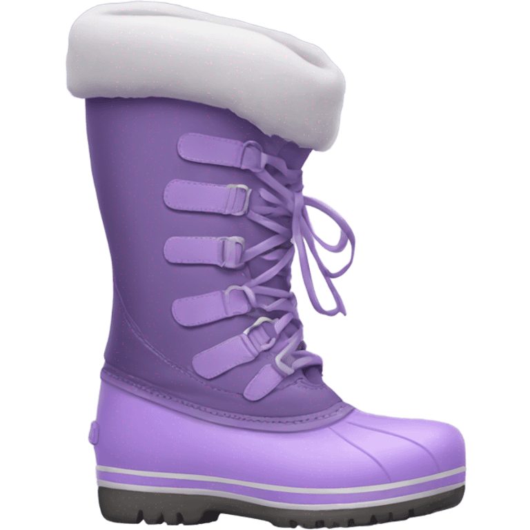 light purple snow boots emoji